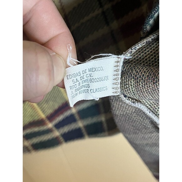 Vintage 1990’s New River Company Men’s XL Short Sleeve Plaid Polo Shirt Used - Picture 5 of 6